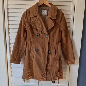 Old Navy Rust Double-Breasted Trench Coat